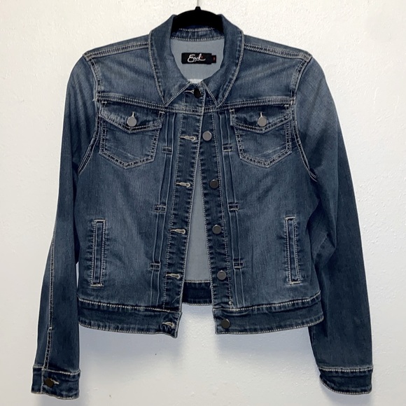 Earl Jeans Jackets & Blazers - Earl Medium Wash Blue Jean Denim Urban Edgy Streetwear Trucker Jean Jacket 3049